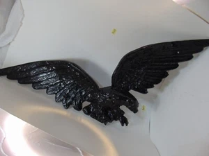VTG Large Cast Aluminum American Bald Eagle Black Barn Garage Hanging 27" - Picture 1 of 12