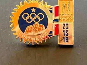 CORTINA 1956 WINTER OLYMPICS - NORWAY MEDALS NOC PIN - Picture 1 of 1