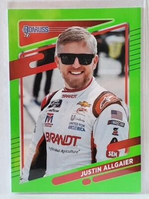 2022 Donruss Lime Green #103 Justin Allgaier - Image 1 of 2