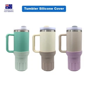 Silicone Cover Tumbler for Straw Cup Set 40oz Boot Sleeve Stanley Protector Hat - Picture 1 of 8