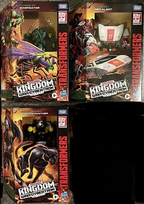 Transformer WFC Kingdom LOT Red Alert+Black Panther+Waspinator WAR FOR CYBERTRON - Image 1 of 2