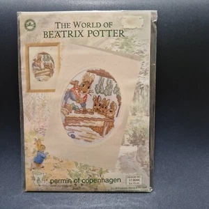 VTG Permin of Denmark World of Beatrix Potter Cross Stitch 9 x 13cm NOS - Picture 1 of 2