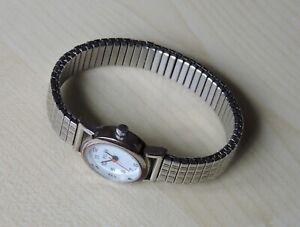 Ladies Pelex Easy Read Watch with Silver Tone Expanding Bracelet PLX-0003