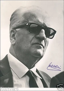 ENZO FERRARI Signed Photograph - Sports Car Magnate, Entrepreneur 10"x8" reprint - Picture 1 of 1