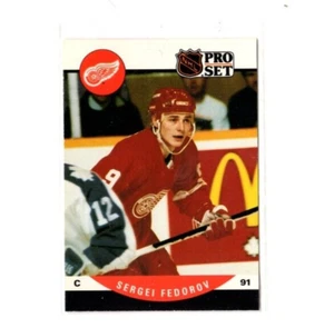 2 count lot 1990-91 Pro Set Sergei Fedorov Rookie Cards Detroit Red Wings #604 - Picture 1 of 1