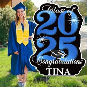 2025 Graduation Decorations – 35 Inch Large Grad Yard Sign with Personalized ... - Picture 1 of 6