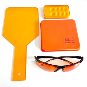 Dental Goggles Block LED UV Blue Light Cure Hand Shield Composite Mixing Cover - Picture 1 of 5