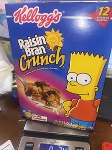 2003 Bart Simpson Raisin Bran Crunch empty cereal box Mint - Picture 1 of 1