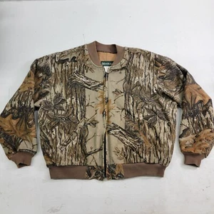 Vintage Gander Mountain Mens Hunting Jacket Sz L Lined Realtree Camo Full Zip - Picture 1 of 12