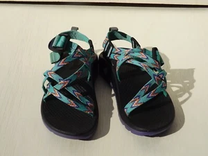 Size 1Y Chaco Kids ZX1 Ecotread Trek Sandals  Mint Leaf Girls Aqua Green - Picture 1 of 5