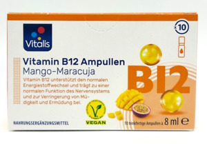 ✅ Vitalis® Vitamin B12 Vital Kur, Mango-Maracuja 10 Trinkfläschchen Ampullen ✅