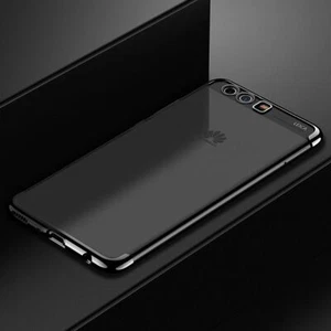 Etui na telefon komórkowy Ochrona Case do Huawei P20 Lite Przezroczyste Przezroczyste Czarne Nowe - Zdjęcie 1 z 2