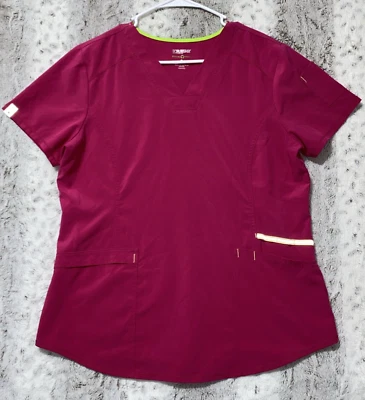 Blusa Scrubstar Premium Rosa Ética Feminina Decote V Esfoliante Médica Reflexiva Tamanho M - Imagem 1 de 4