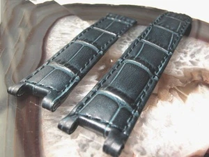 Genuine Leather Band Strap bracelet compatible with Cartier Pasha Blue clr 18mm - Picture 1 of 2