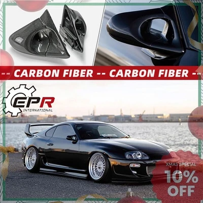 Espejo retrovisor lateral de fibra de carbono para Toyota Supra Mk4 A80 JZA80 (RHD) Foto 1 de 4