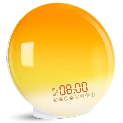 Sonnenaufgangswecker mit 7 Naturklang | USB-Ladefunktion | Snooze-Modus - Bild 1 von 4