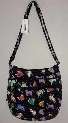 Vera Bradley Herding Cats Trio Zip Hipster 斜挎包绗缝钱包全新带标签💚 — 第 1/3 张图片