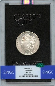1881-CC Morgan Dollar GSA HOARD S$1 NGC MS66 (CAC) - Picture 1 of 2