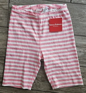 Hannah Andersson Girls Pink & White Stripe Knit Shorts Sz 8. (130) NEW W TAGS - Picture 1 of 3