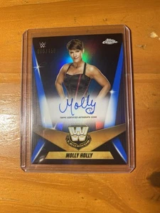 Tarjeta autógrafa 2025 Topps cromada WWE Molly Holly #/150 Blue Legends - Imagen 1 de 2