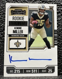 2023 Panini Contenders Football Rookie Ticket Auto - 122 Kendre Miller - Picture 1 of 2