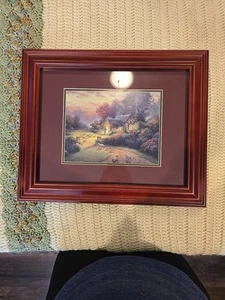 thomas kinkade prints framed art, Avon Exclusive, 2002, Good Shepherds Cottage - Picture 1 of 9
