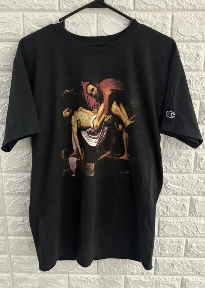 CHAMPION MENS BLACK SHIRT SIZE MEDIUM PYREX 23 SHORT SLEEVE VIRGIL ABLOH - Image 1 of 4