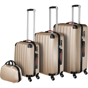 Hartschalenkoffer und Beauty-Case Set 4-tlg. Hartschalenkoffer champagner B-Ware - Bild 1 von 12
