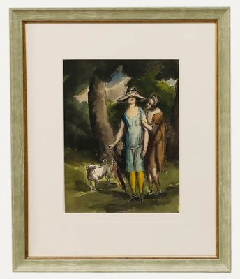 Harold Hope Read (1881-1959) - Framed Watercolour, A Walk in the Park - image 1 of 4