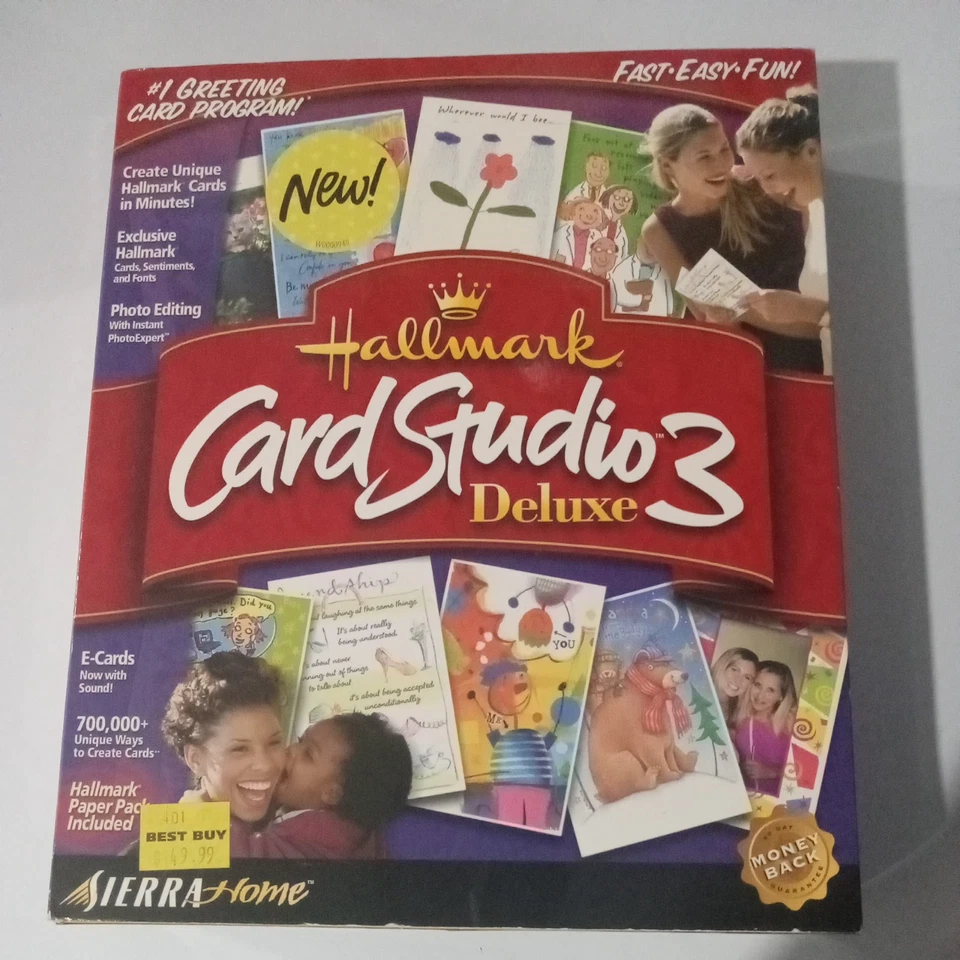 Hallmark Card Studio 3 Deluxe 2001 vintage Foto 1 de 4
