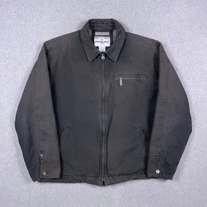 Chaqueta De Colección Azul Ancla Para Hombre Grande Estilo Detroit Desteñida Negra Lona Forrada de Vellón - Imagen 1 de 15