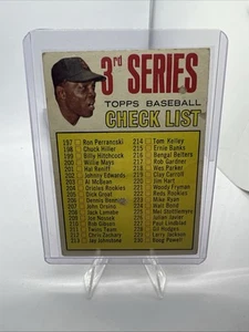 1967 Topps # 191 Unmarked Willie Mays Checklist Poor/good. See Photos J - Picture 1 of 5