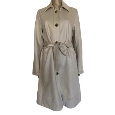 Gabardina larga de invierno con botones talla M beige elegante Marc New York para mujer Foto 1 de 4