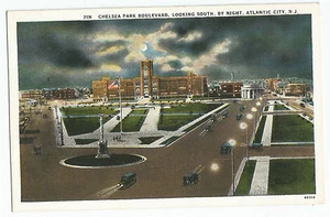 Atlantic City NJ Chelsea Park Boulevard Vintage Postcard - Picture 1 of 2