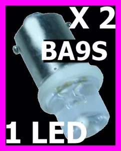 2 AMPOULES LAMPE VEILLEUSE a LED T4W BA9S 12V FEUX BLANC XENON PEUGEOT CITROEN - Imagen 1 de 1