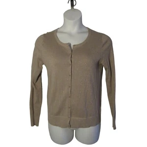 Old Navy M Gold Sparkle Lightweight Cardigan Sweater - Picture 1 of 3