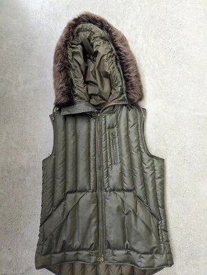 Ralph Lauren Duck Down  Vest With Fur Lined Collar Size M - Image 1 of 4