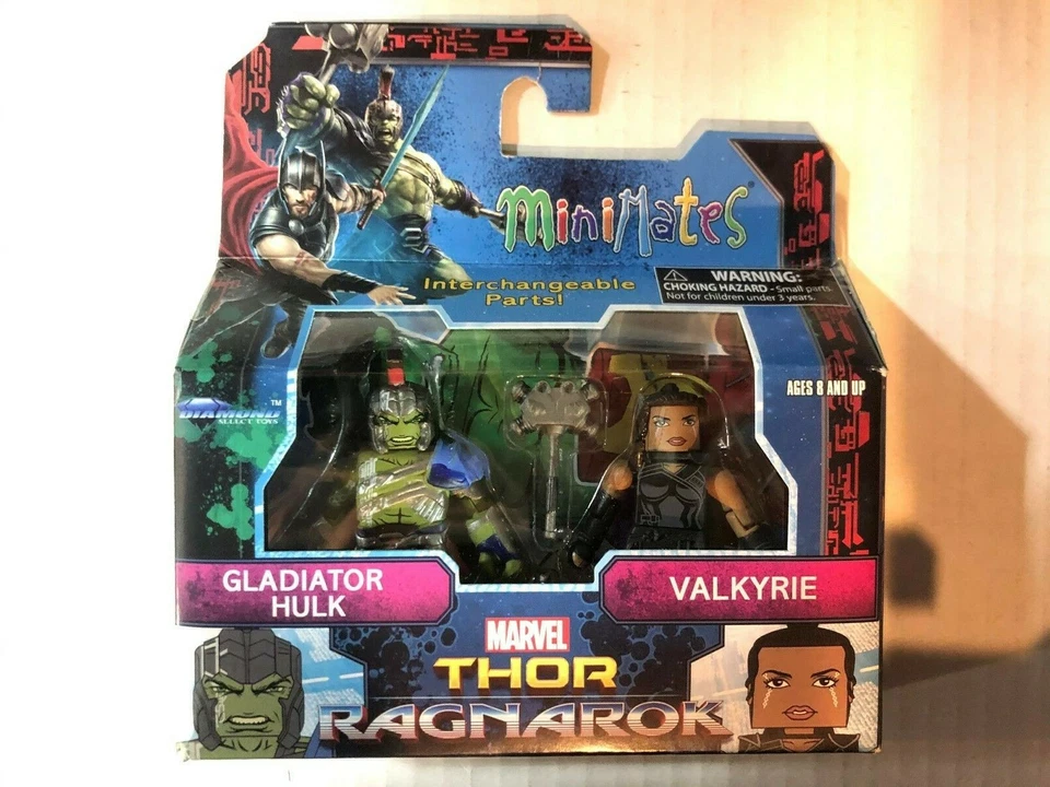 Marvel Thor Ragnarok Gladiador Hulk Valquiria Minimates Figura Paquete Diamante Foto 1 de 1