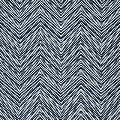 Thibaut Woven Multi Chevron Uphol Fabric- Monti Chevron / Navy 11.50 yds W77135 - Image 1 of 2