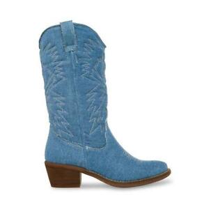 NEW Steve Madden HAYWARD BLUE DENIM Size 9 Boot Shoes Cowboy FREE SHIP