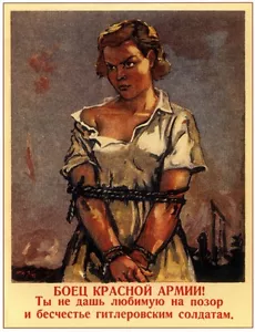 PÓSTER a color soviético ruso de la Segunda Guerra Mundial propaganda a todo color, LQQK ¡Compra ahora! - Imagen 1 de 2