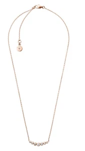 Michael Kors Park Avenue Rose Gold Insert Pendant Necklace Crystals MKJ4954791 - Picture 1 of 8