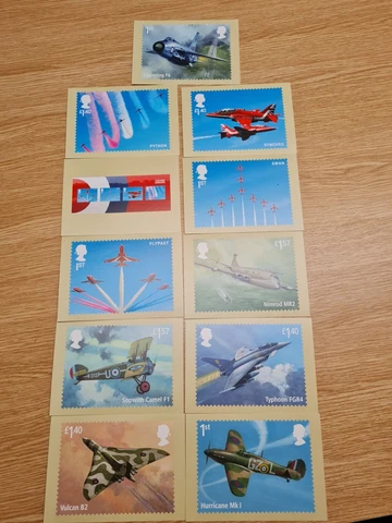 Red Arrows and RAF  phq stamp postcards 2018 Cover