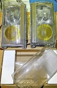 2 Original W123 Scheinwerfer Gelb BOSCH + 2 Hella H4 Streuscheiben 280E Mercedes - Bild 1 von 17