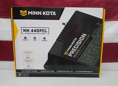 Cargador de precisión integrado Minn Kota MK-440 PCL 4 bancos x 10 AMP LI optimizado Foto 1 de 2