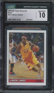2005 Topps Bazooka Mini's #50 Lebron James Gem Mint CGC 10 - Picture 1 of 2