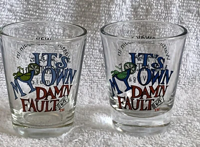 2 Wastin Away Again in Margaritaville Shot Glasses 1 oz Jamaica Las Vegas - Image 1 of 3