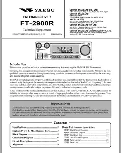 Yaesu FT-2900R Service Manual - Picture 1 of 1