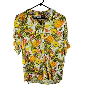 Spongebob Squarepants Hawaiian Print Button-Up Shirt Kids Size XL - Picture 1 of 8