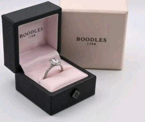 Boodles Platinum & Diamond Ring Size UK K 1/2, US 5 1/2, Inside 16mm 1 Carat  - Picture 1 of 16